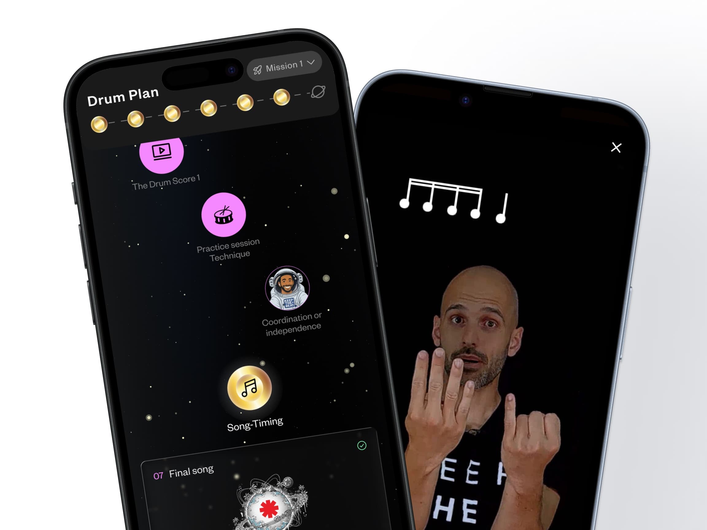 Drum Coach clear practice path