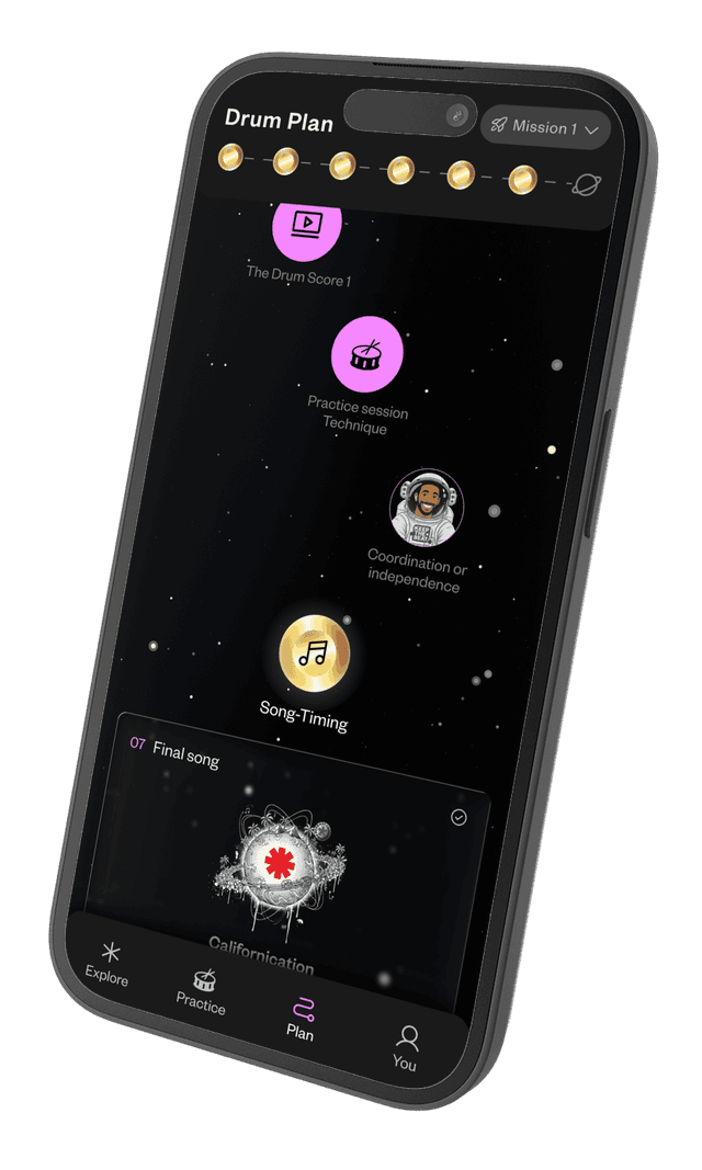 Drum Coach app perspective view