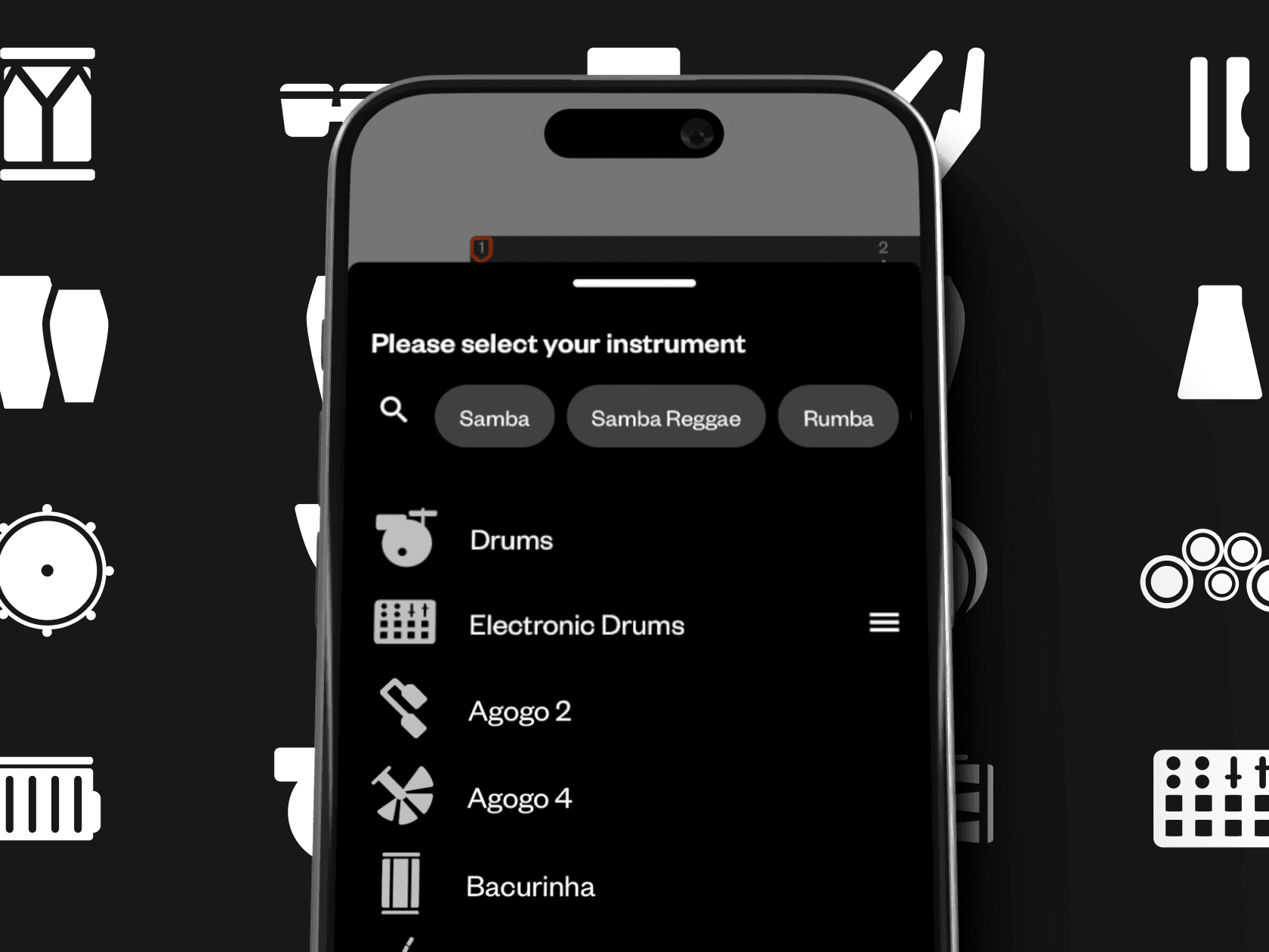 50+ percussion instruments