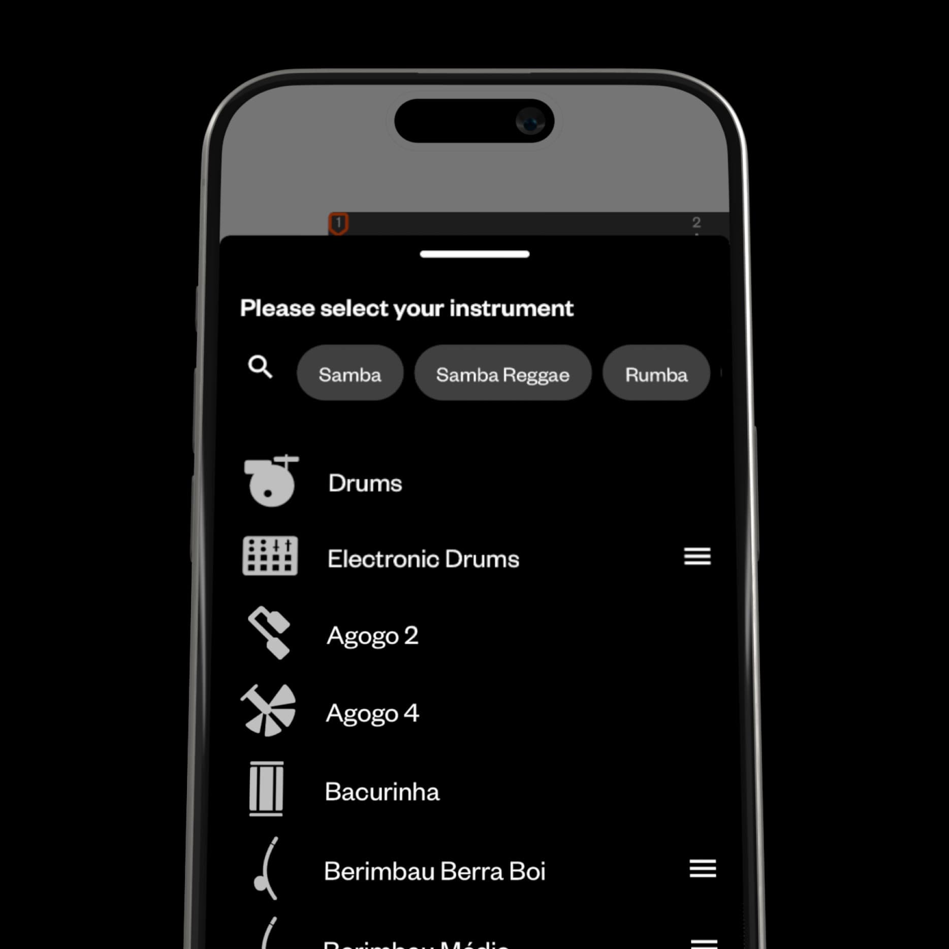 Multiple percussion instruments