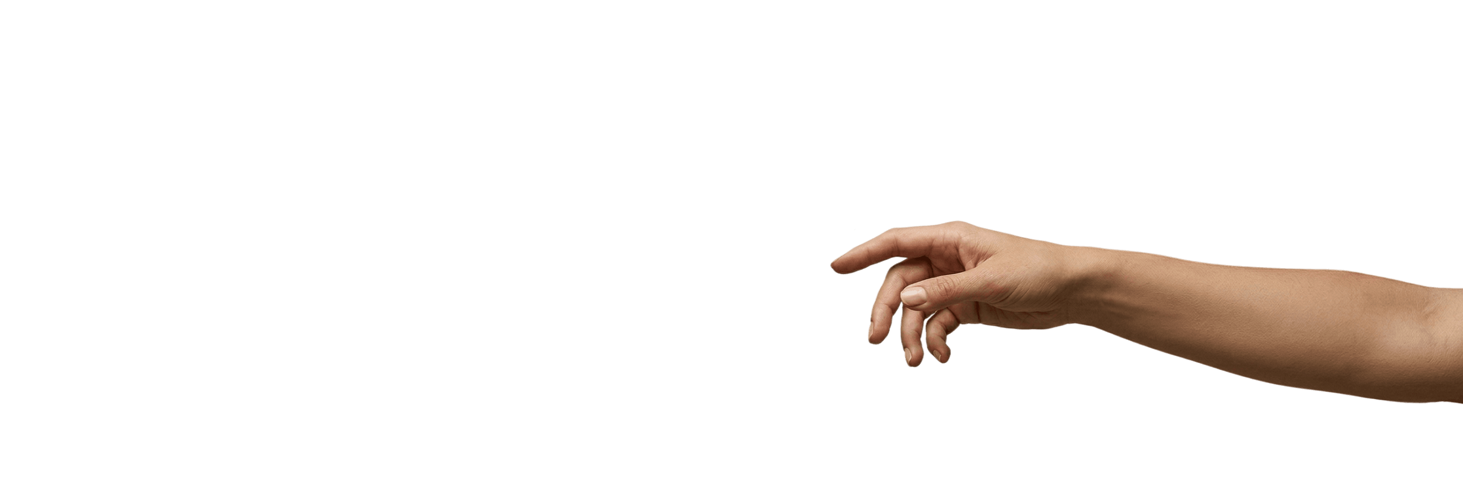 Hand reaching from the right holding a gift