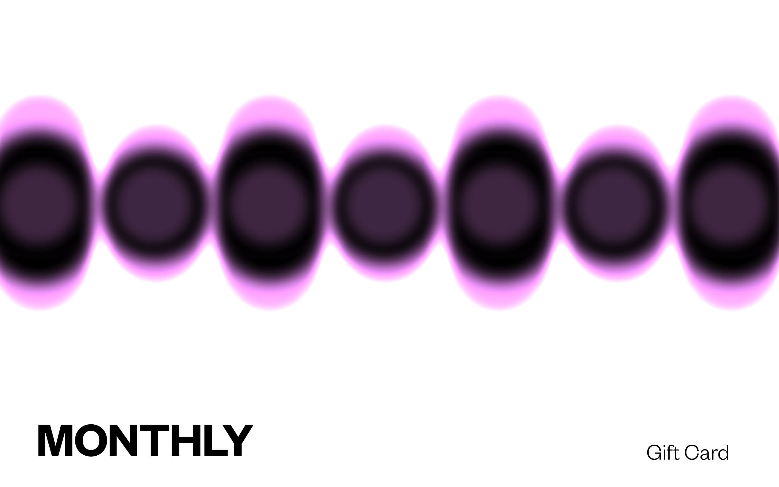 Monthly gift card design