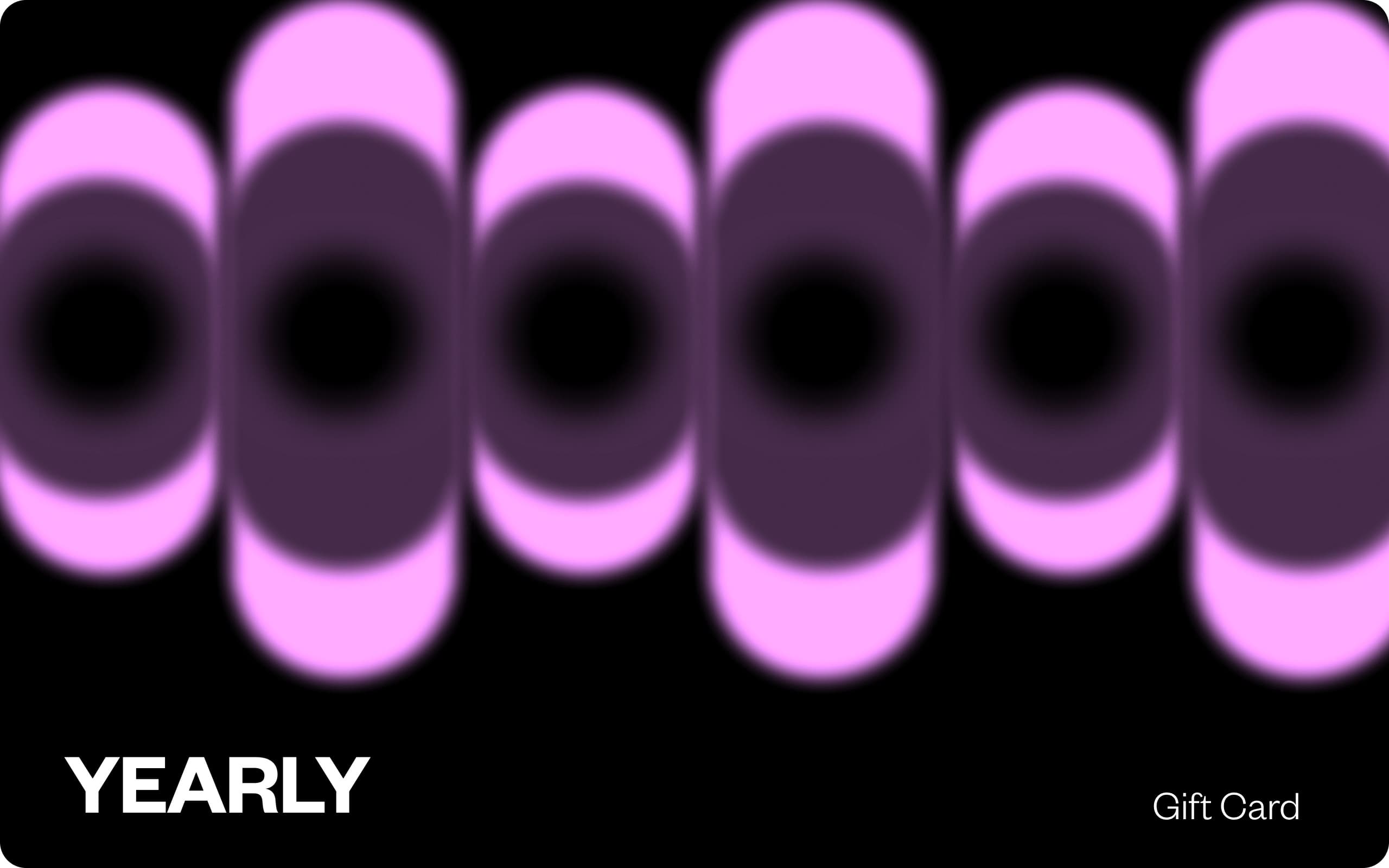 Yearly gift card design