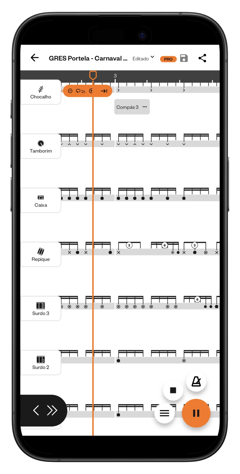 Drum Notes app preview