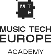 Music Tech Europe Academy logo, pan-European acceleration program for music-tech innovators.